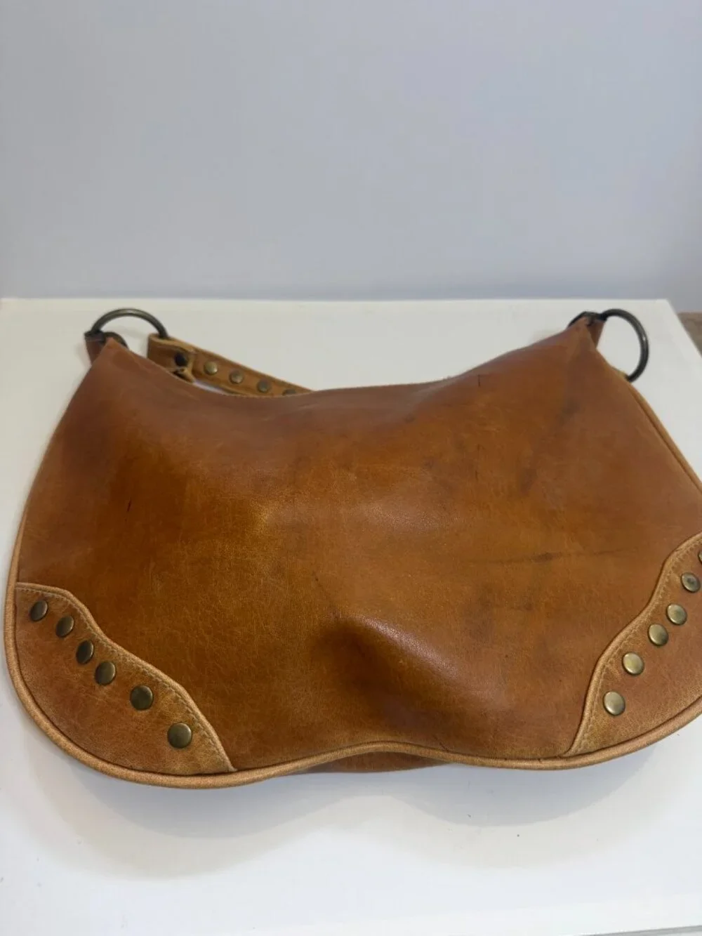 Fashion Express Leather Hobo Shoulder Bag